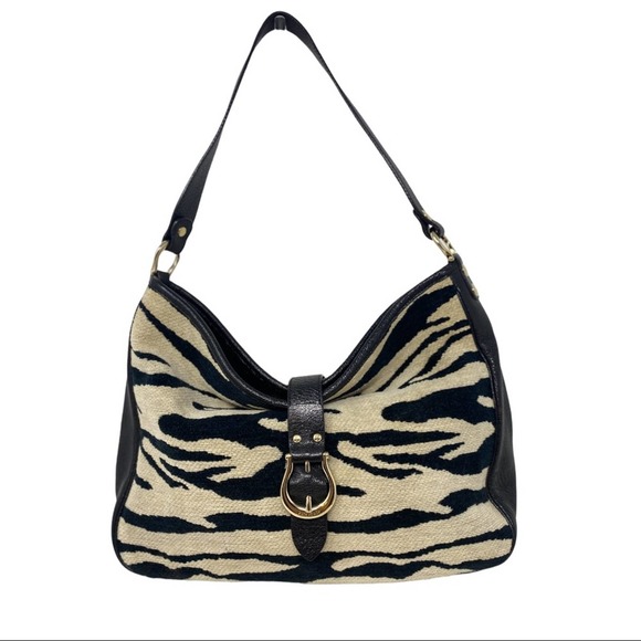 kate spade Bags Kate Spade Zebra Print Fabric And Leather Shoulder